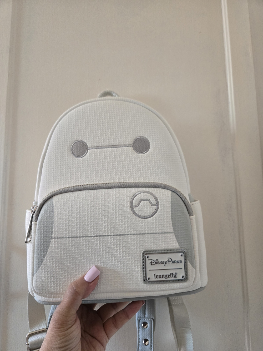 Loungefly Disney Parks Baymax Mini Backpack in White and Light Gray - Picture 3 of 7
